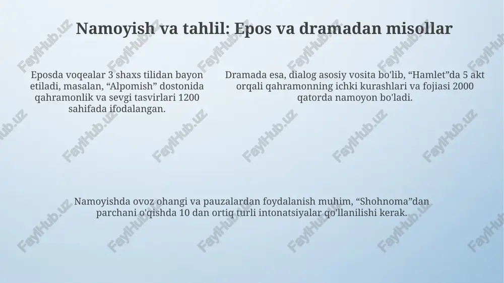 epik va dramatik asarlarni ifodali o'qish - Page 5