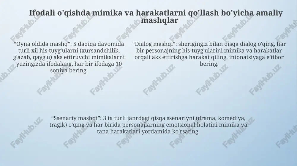 mimika va harakatning ifodali o'qishdagi roli - Page 5