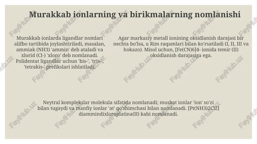 koordinatsion birikmalarning nomenklaturasi - Page 5