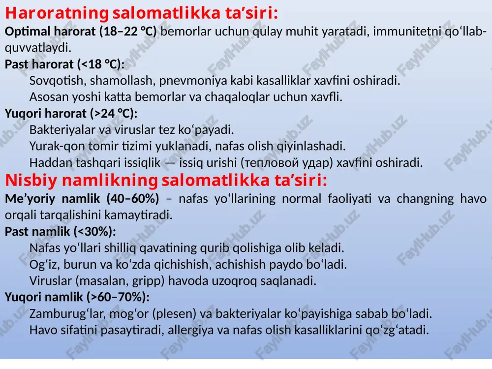 mikroiqlimning gigienikahamiyati - Page 5