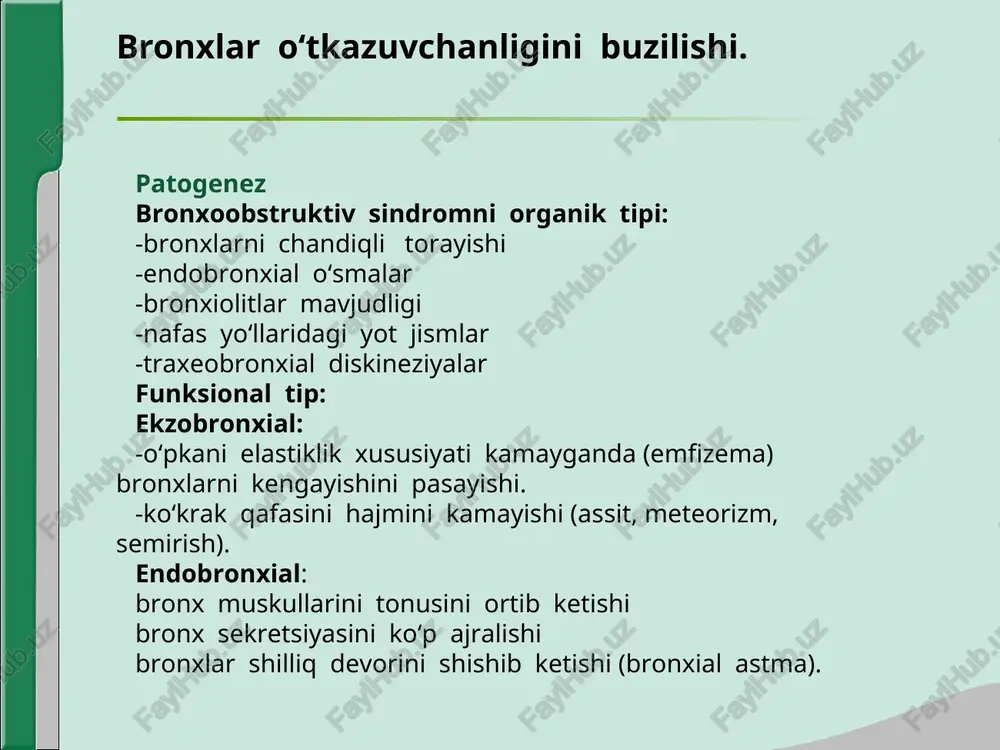nafas a’zolari kasalliklari bilan og'rigan bemorlarni tekshirish - Page 5