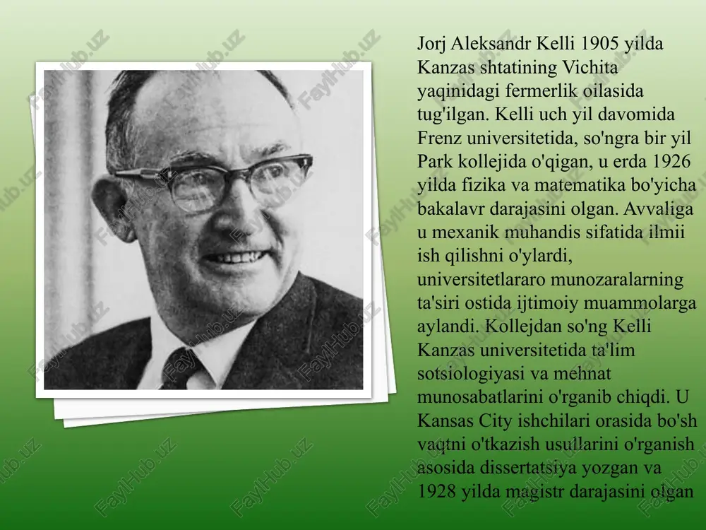 lanadi. kelly konstruktiv tizimi ikki xil ikkilamchi konstruktsiyalardan iborat. yaxshi - yomon, adolatli - adolatsiz, aqlli - ahmoq, mashhur - mashhur emas. bipolyar (qarama qarshi) strukturaning bir tomoni boshqasidan ko'ra tez-tez ishlatiladi. 2. tashkilot haqida xulosa - har bir kishi hodisalarni kutish uchun qulaylik yaratish uchun, konstruktsiyalar orasidagi munosabatlarni tartibga soluvchi voqealarni tahlil qilish tizimini ishlab chiqadi. 3. strukturaviy tizim insonga kelajakdagi voqealarni iloji boricha aniq taxmin qilishga imkon beradi. shundan kelib chiqqan holda, agar uning yordami bilan voqea sodir bo'lgan ketma-ketligini to'g'ri tasavvur qilishning iloji bo'lmasa, qurilish tizimi o'zgaradi. kelli shuni ko'rsatadiki, bizning konstruktiv tizimimizda o'zgarish avvalgi tuzilish tizimiga mos kelmaydigan yangi yoki noma'lum hodisalarga duch kelganda sodir bo'ladi. uning tajribasi haqidagi xulosasi shunday deydi: "inson strukturasi takrorlanuvchi hodisalarning talqini muvaffaqiyatiga muvofiq o'zgaradi". 4. o'qish haqidagi xulosa shuki, shaxsiyat tuzilmalari tajribasi doimiy ravishda sinovdan o'tkazilayotgan o'zgaruvchan dunyomiz haqidagi bir qator farazlardir. ushbu farazlar kelajakni bashorat qilishimizga yordam bergan bizga …