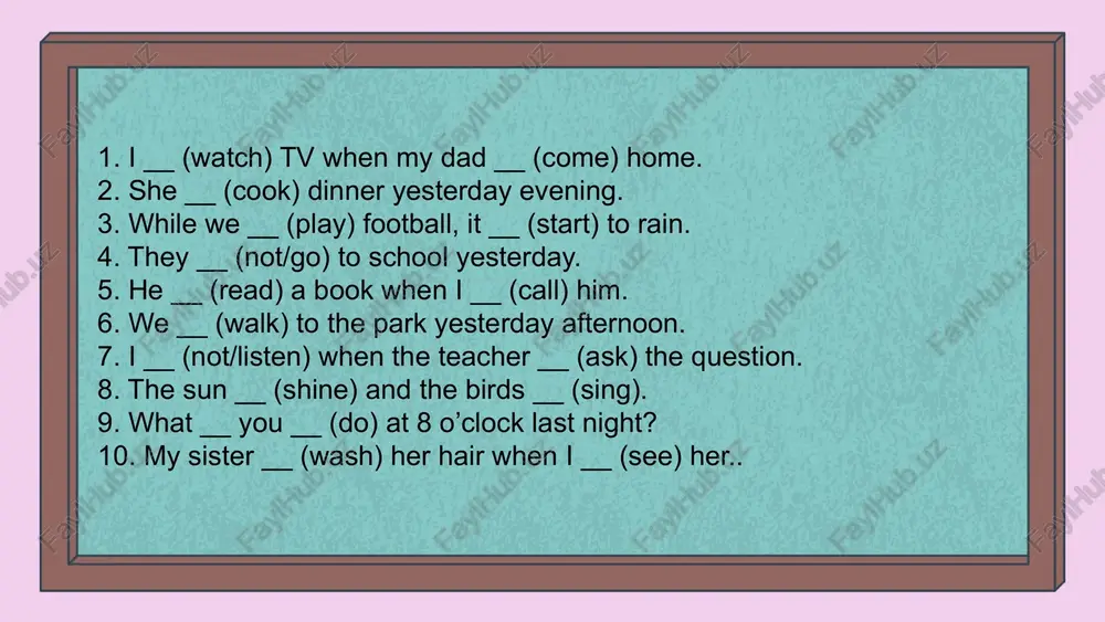 past simple past continuous - Page 5