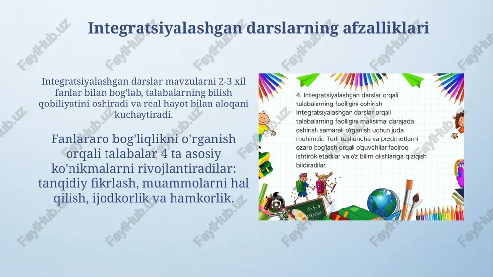 integratsiyalashgan darslarning samaradorligini oshirish va ta'lim prinsiplari - Page 5