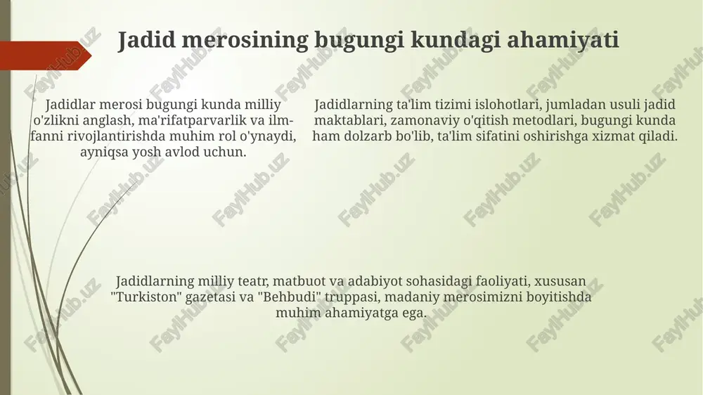 jadid ma'rifatparvarlarining oʻlka ijtimoiy-ma'naviy hayotida tutgan o'ni - Page 5