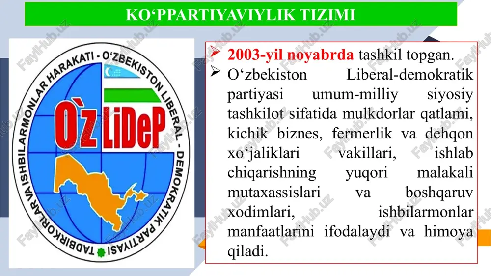 ‘zbekiston respublikasining “sudlar to‘g‘risida”gi qonuni (yangi tahriri) qabul qilindi. o‘zbekistonda sudyalarning vakolat muddati – besh yil. “sudlar to'g'risida"gi qonunning 1- moddasiga binoan, sud hokimyati tizimi quyidagilardan iborat: – konstitutsiyaviy sud; – oliy sud; – oliy ho‘jalik sudi; – qoraqalpog‘iston respublikasining fuqarolik va jinoyat ishlari bo‘yicha oliy sudlari, fuqarolik va jinoyat ishlari bo'yicha viloyat va toshkent shahar sudlari; – fuqarolik ishlari bo'yicha tumanlararo, tuman (shahar) sudlari, jinoyat ishlari bo'yicha tuman (shahar) sudlari; – harbiy sudlar – qoraqalpog‘iston respublikasining xo‘jalik sudi, viloyat va toshkent shahar xo'jalik sudlari. konstitutsiyaviy sud: o`zbekiston respublikasi qonunlarining va oliy majlis tomonidan qabul qilingan boshqa hujjatlarning, o`zbekiston respublikasi prezidenti farmonlarining, hukumatning va mahalliy davlat hokimiyati organlari qarorlarining, o`zbekiston respublikasining davlatlararo shartnomaviy va boshqa majburiyatlarining o`zbekiston respublikasi konstitutsiyasiga mosligini aniqlaydi; qoraqalpog`iston respublikasi konstitutsiyasining o`zbekiston respublikasi konstitutsiyasiga, qoraqalpog`iston respublikasi qonunlarining o`zbekiston respublikasi qonunlariga mufoviqligi to`g`risida xulosa beradi; o`zbekiston respublikasi konstitutsiyasi va qonunlari normalariga sharh beradi; o`zbekiston respublikasi konstitutsiyasi va qonunlari …
