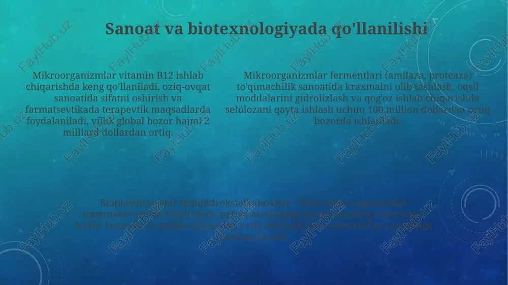 mikroorganizmlarda zarur moddalarni sintezlab olish - Page 5