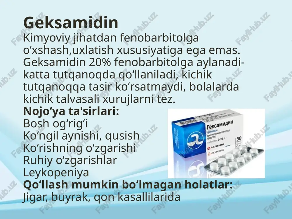 tutqanoq va parkinsonizm qarshi dori vositalar - Page 5