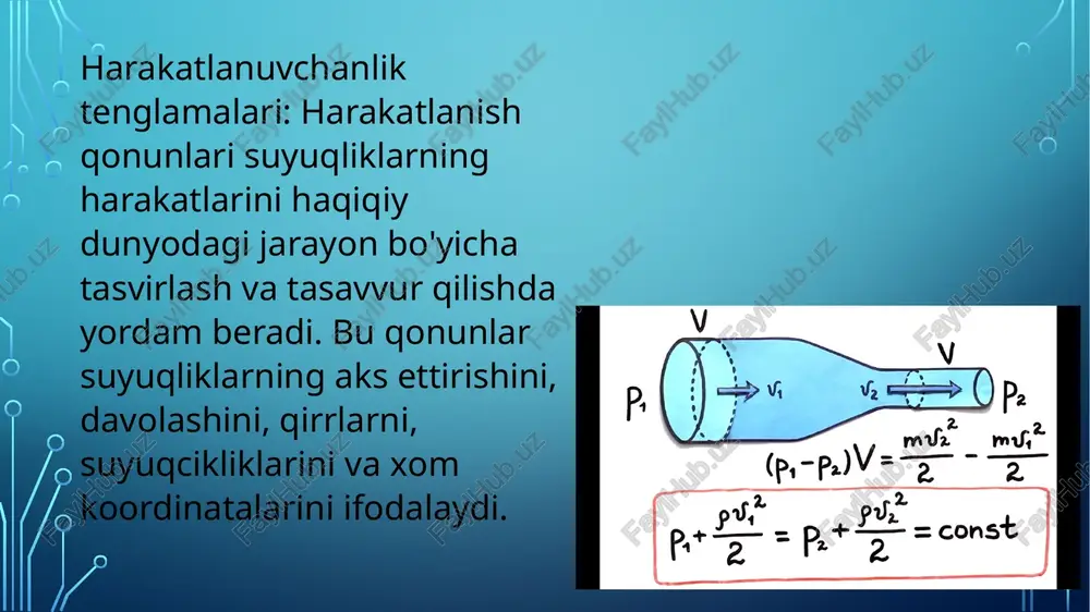 gidrodinamikaning asosiy qonunlari - Page 5