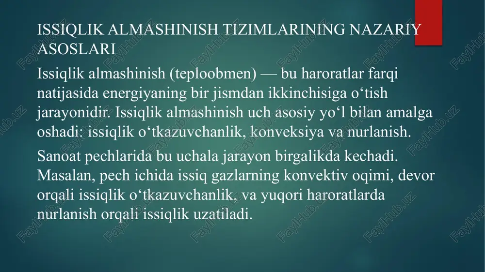 . p. vasilyev, teplovye regeneratory i rekupyeratory, moskva: energiya, 2019. 4. o‘zbekiston respublikasi energetika vazirligi hisobotlari, 2022. 5. internet manbalar: www.sciencedirect.com, www.researchgate.net. image6.jpg image7.jpg image8.png image9.png image10.png image2.png image3.png image4.png image5.png /docprops/thumbnail.jpeg