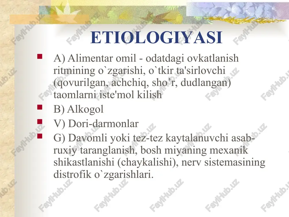 me’da va o’n ikki barmoqli ichak yara kasalligi ta'rifi - Page 5