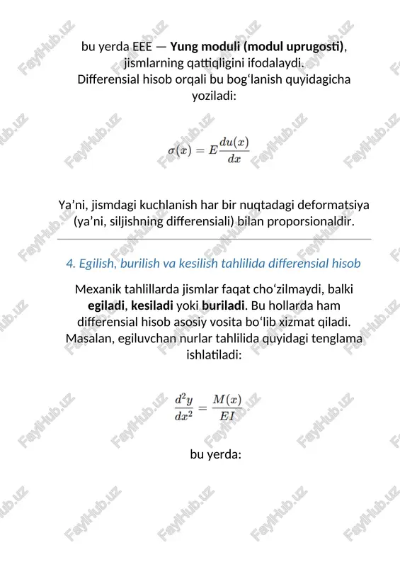 deformatsiya va kuchlanish tahlilida differensial hisob tatbiqlari. - Page 5