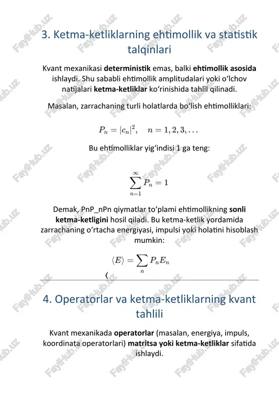 sonli ketma-ketliklarni kvant mexanikasidagi tatbiqlari - Page 5