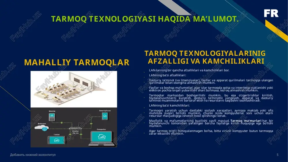 tarmoq texnologiyalari va internet xizmatlari. - Page 5