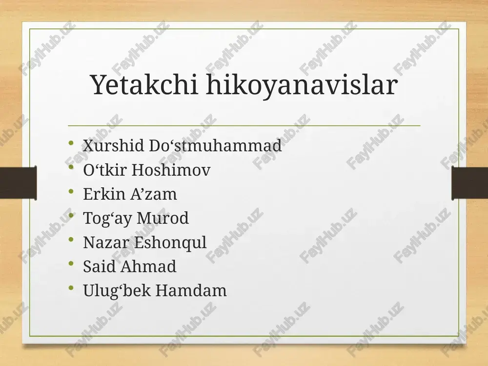 istiqlol davri o'zbek hikoyachiligi - Page 5