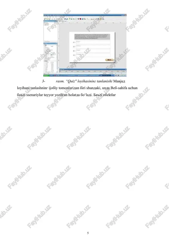 blanadi. uning “settings” bandiga murojaat qilib, loyihaga oid xossalarni o‘zgartirish, “menu bar...” bandiga murojaat qilib, yaratilajak amaliy dastur oynasini xususiy menyu bilan ta'minlash, “global functions.” bandi orqali loyihadagi barcha sahifalarga birdek tegishli bo‘lgan funksiya-qism dasturlarini yozish mumkin. shuningdek, turli multimediya hujjatlarini va plaginlarni joylashtirishni ham shu menyuda muvaffaqiyatli amalga oshirish mumkin. view. bu menyu asosan amaliy dastur qurish jarayonida autoplay dastur oynasining tashqi ko‘rinishini turli jihozlar bilan boyitishga xizmat qiladi, masalan, turli instrumentlar panelini ko‘rinadigan qilib qo‘yish (toolbars), turli muloqot oynalarini dastur oynasida akslantirib qo‘yish (panes), sahifa parametrlarin belgilash uchun chizg‘ich (ruler) va to‘r (grid) hosil qilish, bir sahifadan boshqa sahifaga tez o‘tish (find page) va boshqa ishlarni bajarish mumkin. autoplayda qo‘llaniladigan obektlar autoplayda har bir loyiha uchun bir yoki bir nechta sahifalar to‘plami taqdim etiladiki, bu sahifalar bilan ishlaganda bir nechta obektlardan foydalanish mumkin. bu obektlardan har birining alohida funksiyalari mavjud bo‘lib, ular orqali dasturni boshqarishda foydalanuvchi uchun muloqot …