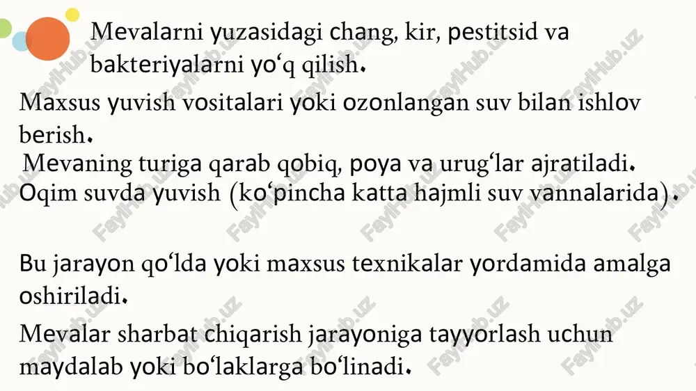 meva sharbatlarini tozalash - Page 5