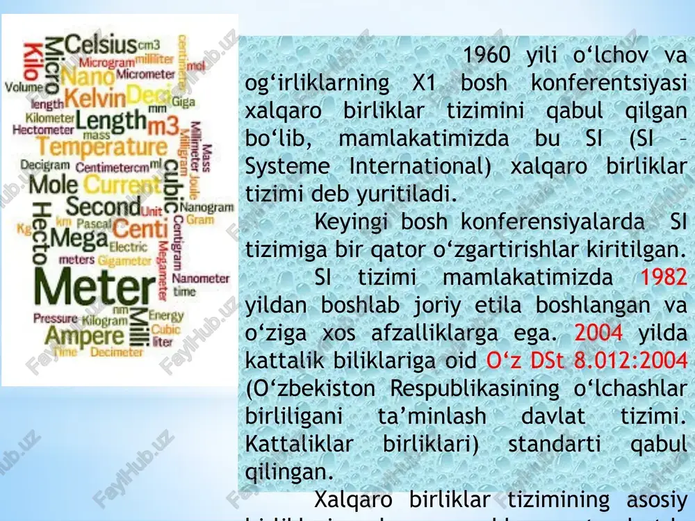 xalqaro birliklar tizimi - Page 5