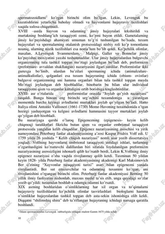 1625 yilda ishlatdi. galileyni mayda predmetlarni ko‘rish uchun ishlatadigan asbobini "mikroskop" deb atadi. bu termin hozirgi vaqtgacha saqlanib kelmoqda. xviii asr oxiriga kelib mikroskopni faqat usta hunarmandlar tomonidan ishlab chiqarila boshlandi. mikroskoplar industriyasining markazi london (djon keff ustaxonasi) bo‘lib qoldi. bu mikroskoplar yordamida xattoki 5 mk gacha bo‘lgan ob‘ektlarni ko‘rish mumkin buldi. bu mikroskoplarda chetki nurlarni kesib turadigan halkali diafragmalar qo‘llanildi. xviii asrdayok juda ko‘p yirik olimlar mikroskopik ishlarni murakkablashishini tushungan edilar. bu xaqda italiya tabiatshunosi feliks fontana shunday deydi: ―mikroskopda har kim ham ko‘rishi mumkin, ammo ko‘rgani xaqida faqat ba‘zilargina fikrlay oladi‖. bu ajoyib fikr hozirgi kungacha o‘zining aktualligini saqlab kelmoqda. birinchi mikroskoplar pyotr i tomonidan rossiyaga keltirildi. u 1698 yilning may oyida gollandiyaning delfte shaxriga levengukni oldiga boradi. levenguk unga ilonbalikni kapilyarlarida konni aylanishini namoyish qildi. pyotr1 mikroskopik 1 astrologiya - yulduzlarga qarab odamlarning taqdirini aytib berish bilan shug`illanadigan fan. 8 ishlarga shunday qiziqib qoldiki, u mikroskop sotib …