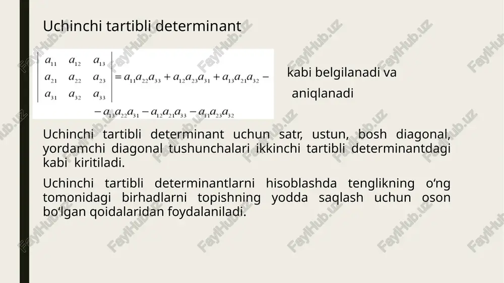 determinantlar va ularning xossalari - Page 5