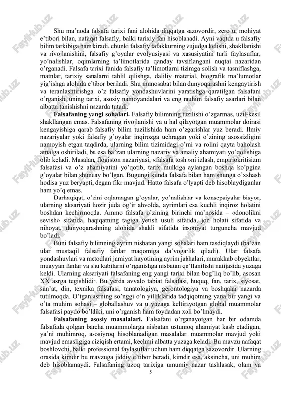 t texnologiyalarining, shuningdek ommaviy kommunikasiya vositalarining jadal sur’atlarda rivojlanishi bilan belgilangan muammolarni kun tartibiga qo’ygan postnoklassik falsafa shakllandi. bu falsafa vakillari «tarixiy rivojlanishning tugallanganligi», barcha ma’nolar va g’oyalar «aytib bo’linganligi» haqida mushohada yuritib, inson o’ziga yog’ilayotgan axborotga ishlov berishga qodir emasligiga e’tiborni qaratar ekan, notizimlilik, yevropa an’anaviy falsafiy bilimining negizlari, qadriyatlari va chegaralarini o’zgartirish g’oyasini ilgari surdilar. nihoyat, xx-xxi asr chegarasida eng yangi falsafada birinchi o’ringa chiqqan va eng muhim mavzular qatoridan o’rin olgan yana bir mavzu globallashuv jarayonlarining mohiyatini va ularning rivojlanish yo’nalishini aniqlashga alohida e’tibor qaratildi. bu jarayonlar hozirgi vaqtda jamiyat hayotining deyarli barcha jabhalarini qamrab oldi va davrimizning olamshumul muammolarini yuzaga keltirdiki, ularning nazariy va amaliy yechimini topish bu muammolarni shu jumladan falsafiy darajada anglab yetishni ham nazarda tutadi. xalqaro miqyosda alohida e’tibor berish va kelishilgan harakatlarni taqozo etuvchi eng muhim muammolar qatoriga ekologiya, demografiya, xavfsizlik, xalqaro jinoyatchilik, energetika resurslari, qashshoqlikka chek qo’yish muammolarini kiritish mumkin. ko’rib …