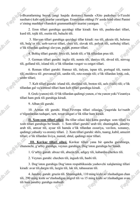 inu “menga”, evenk tilidagi mindu “menga” so‘zlariga mos keladi. o‘rin-payt kelishigi turkiy tillarda-da, mo‘g‘ul tilida -da, tungus-manchjur tilida -de. turk, mo‘g‘ul, tungus-manchjur, koreys tillarida aksariyat o‘rinlarda fonetik moslik kuzatiladi. oltoy oilasidagi tillarning o‘xshashligi, ayniqsa, so‘z yasalishi tizimida yaqqol namoyon bo‘ladi. til oilalarini o‘rganish tilshunoslarning doimiy e’tiborida bo‘lgan. jumladan, oltoy tillari oilasiga kiruvchi tillar xususida tadqiqotlar olib borilgan. xususan, n.a.baskakovning “altayskaya semya yazikov i ee izuchenie”; v.kotvichning “issledovanie altayskix yazikov”, n.p.direnkovaning “grammatika altayskogo yazika” kabi izlanishlari shular jumlasidandir. tillarning tuzilishi, grammatik xususiyatlari, shu tillardagi so‘zlarning paydo bo‘lish manbai, so‘z shakllari va ma’nolari birbiriga ancha yaqin bo‘ladi. bunday tillar bir umumiy bobotildan kelib chiqqan bo‘lib, qardosh tillar deyiladi. grammatik tuzilishi va boshqa xususiyatlari jihatidan bir-birlariga yaqin bo‘lgan tillar guruhi til oilasi deb ataladi. chunonchi, o‘zbek, uyg‘ur, qozoq, qirg‘iz, tatar, boshqird, ozarbayjon, yoqut, turkman, qoraqalpoq, turk, chuvash tillari kabilar turkiy tillar oilasiga kiradi. bu qardosh tillardagi o‘xshashlik, yaqinlik ularning so‘z boyligi, grammatik qurilishi …