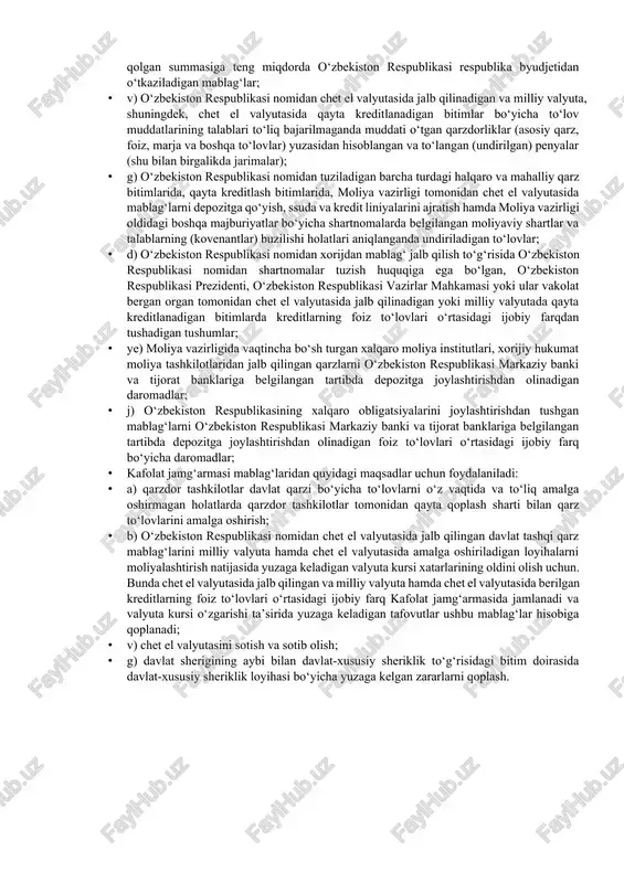 i hisoblanadi. bandlik jamg‘armasi mablag‘lari uning mustaqil balansida aks ettiriladi. o‘zbekiston respublikasi bandlikka ko‘maklashish davlat jamg‘armasi quyidagilar bandlik jamg‘armasi mablag‘larini shakllantirish manbalari hisoblanadi: · ijtimoiy soliqdan qonun hujjatlarida belgilangan tartibda amalga oshiriladigan ajratmalar; · o‘zbekiston respublikasi respublika byudjetidan har yili ajratiladigan mablag‘lar; · o‘zbekiston respublikasi bandlik va mehnat munosabatlari vazirligining hududiy bo‘linmalariga biriktirilgan binolar, inshootlar va xonalarni realizatsiya qilishdan tushadigan, o‘zbekiston respublikasi xususiylashtirilgan korxonalarga ko‘maklashish va raqobatni rivojlantirish davlat qo‘mitasi tomonidan to‘liq hajmda bandlik jamg‘armasiga yo‘naltiriladigan mablag‘lar, bundan baholash va realizatsiya qilishga sarflanadigan amaldagi xarajatlar mustasno; · fuqarolarni xorijda ishga joylashtirish sohasida faoliyat ko‘rsatuvchi nodavlat tashkilotlar tomonidan bandlik jamg‘armasiga har bir yuborilgan fuqaro uchun o‘zbekiston respublikasi vazirlar mahkamasi tomonidan belgilanadigan stavka bo‘yicha belgilangan summa shaklida ajratiladigan ajratmalar; · barcha soliqlar va boshqa majburiy to‘lovlar o‘zbekiston respublikasi davlat byudjetiga hamda davlat maqsadli jamg‘armalariga ta’sischi tomonidan belgilanadigan miqdorda to‘langandan keyin o‘zbekiston respublikasi bandlik va mehnat munosabatlari vazirligi bo‘ysunuvidagi davlat unitar korxonalarida qoladigan …