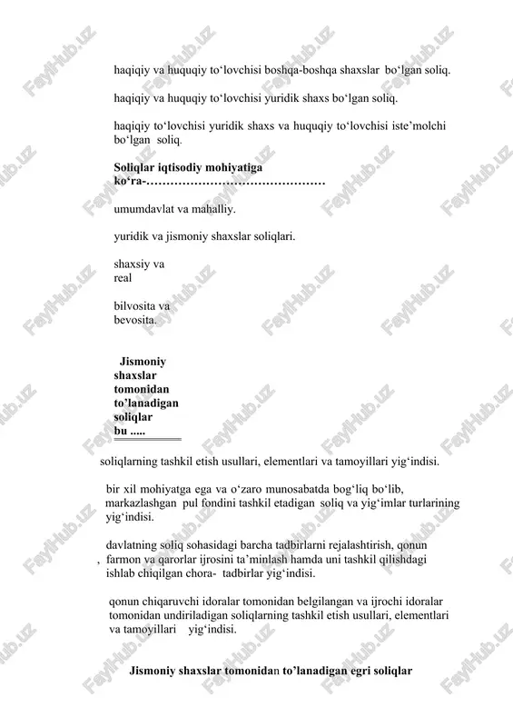 a olib kelish va qaytarib olib ketish xarajatlari ko’p yil ishlaganlik uchun pul mukofoti va to‘lovlar normadan ortiqcha dala ta’minoti o’qish bilan bog’liq ta’tilga va ijodiy ta’tillarga haq to’lash jismoniy shaxslardan undiriladigan daromad solig’i iqtisodiy mohiyatiga ko’ra.... to‘g‘ri soliq egri soliq real soliq umumdavlat solig’i o‘zbekiston respublikasining rezidentlari bo‘lgan jismoniy shaxslar uchun jismoniy shaxslardan olinadigan daromad solig‘ining soliq solinadigan bazasi nima? soliq to‘lovchining jami daromadi soliq imtiyozlari qo‘llanmagan holdagi jami daromadlari soliq imtiyozlarini hisobga olgan holdagi jami daromadlari aniqlanadigan yig‘ma foydasini jismoniy shaxslarning jami daromadlariga kiritilmaydigan daromadlar qaysi satrda to’gri keltirilgan? olingan alimentlar, davlat pensiyalari,fuqarolar tomonidan olinadigan sug‘urta tovoni summalari , stipendiyalar olingan alimentlar, stipendiyalar, yillik ish yakunlari bo‘yichapul mukofotlari, ko‘p smenali rejimda ishlaganlikuchun ustamalar. olingan alimentlar, ratsionalizatorlik taklifi uchun to‘lov,xodimning aybisiz bekor turib qolingan vaqt uchun to‘lov. olingan alimentlar, mol-mulkni ijaraga berishdan olingan daromadlar,dividendlar, moddiy naf tarzidagi daromadlar. jismoniy shaxslarning mehnatga haq to‘lash tarzidagi daromadlari tarkibiga qanday daromadlar kiradi? …