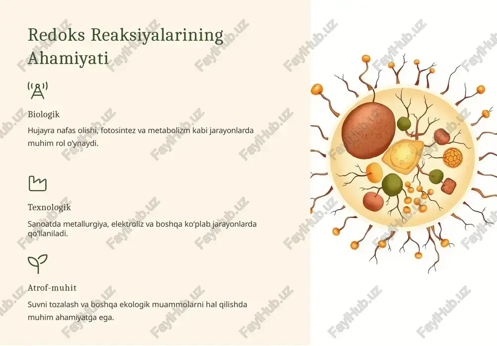 oksidlanish-qaytarilish reaksiyalari: tur va ahmiyati - Page 5