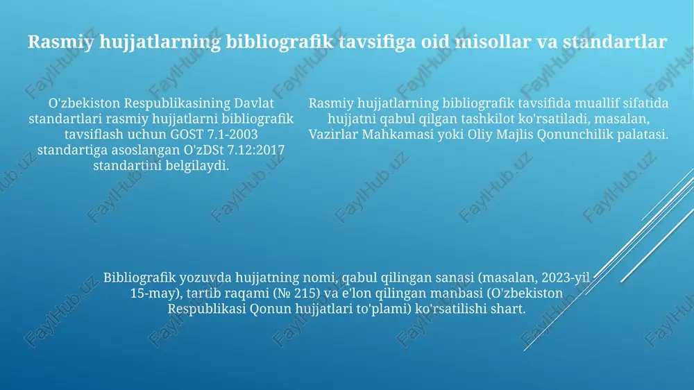 rasmiy hujjatlarni bibliografik tavsiflash - Page 5
