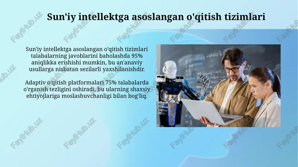 sun’iy intellekt yordamida o‘qitish va baholash tizimlari - Page 5