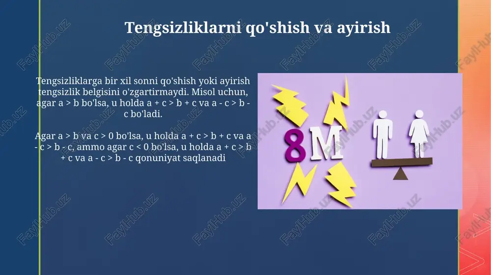 sonli tengsizliklar va ularning xossalari - Page 5