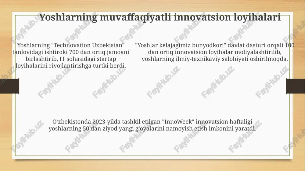 yoshlar – innovatsion g‘oyalarning tashabbuskorlari - Page 5