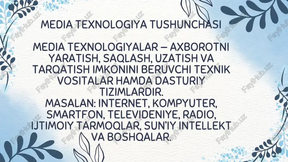 ''media texnologiyalar kundalik hayotda'' - Page 5