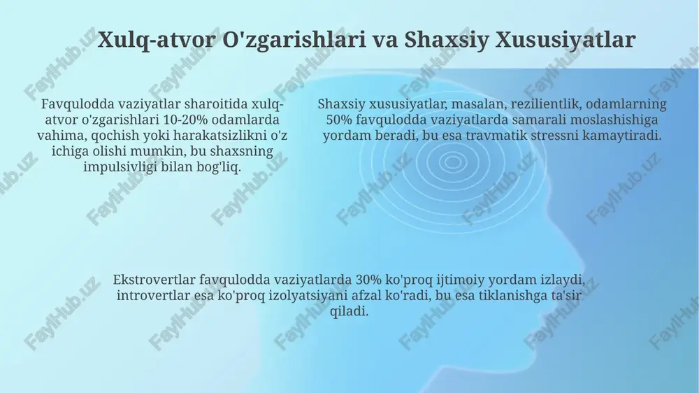 maxsus sharoitlarda shaxs xulq atvorining pisixologik hususiyatlari - Page 5