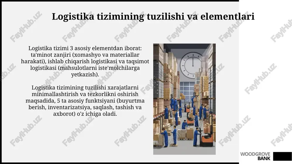 logistika tizimining tashkil etilishi va samaradorligi - Page 5