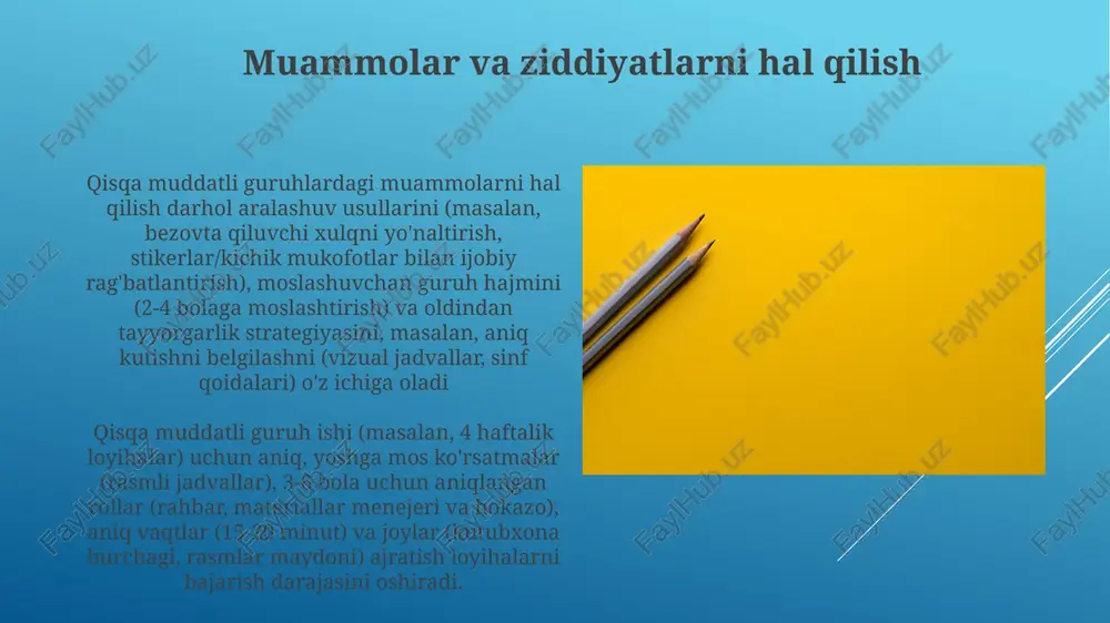 qisqa muddatli guruhlarni tashkil qilish - Page 5