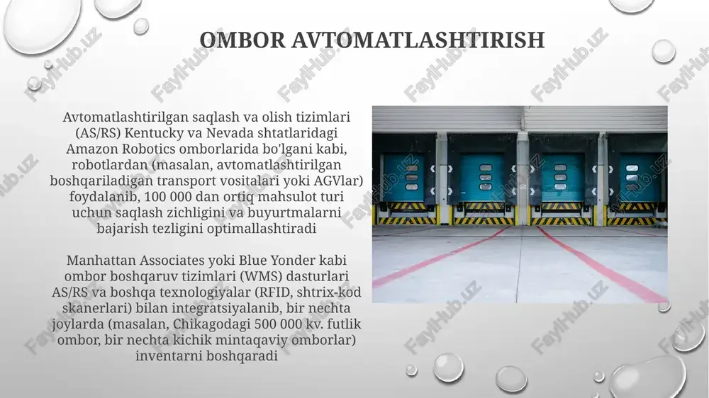 ombor logistikasi: saqlash va qayta ishlash tizimi - Page 5