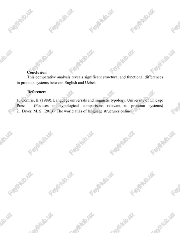 comparative analysis of pronouns in english and uzbek languages - Page 5