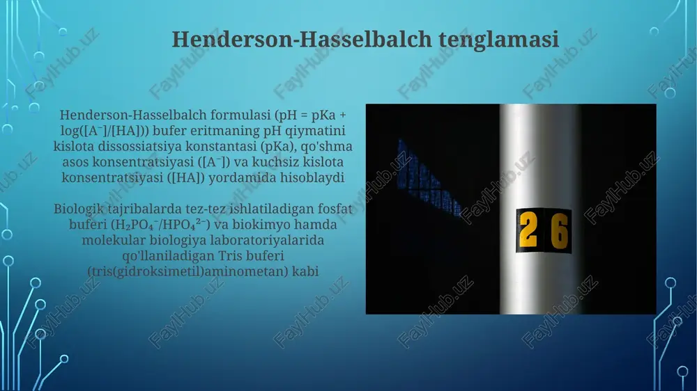 bufer eritmalar tarkibi va ishlarilish sohasi - Page 5