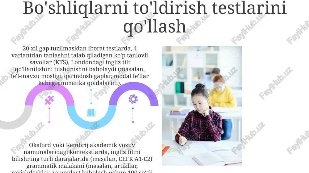 grammatik savodxonlikni tekshiruvchi test topshiriqlarini tuzish - Page 5