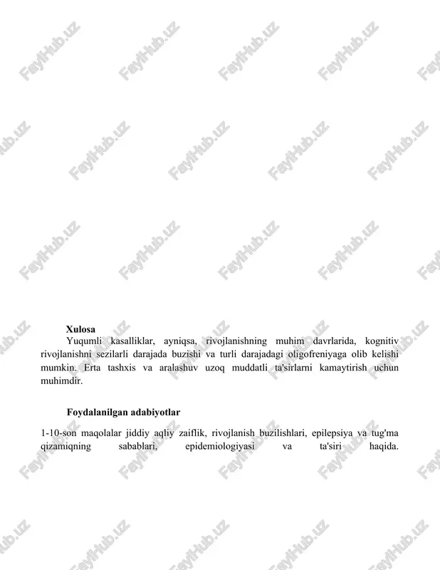 infeksion kasallik sababli kelib chiqqan oligofreniya - Page 5