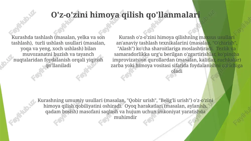 kurashda umumrivojlantiruvchi va maxsus texnikasini rivojlantirish - Page 5