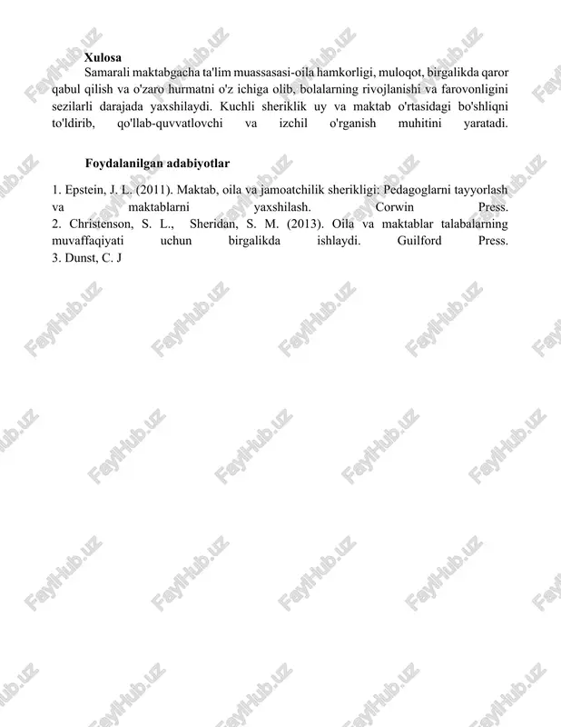 maktabgacha ta'lim tashkilotining oila bilan ishlash shakllari - Page 5