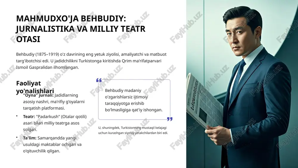 jadid ma'rifatparvarlarining ijtimoiy-ma'naviy hayotdagi o'rni - Page 5