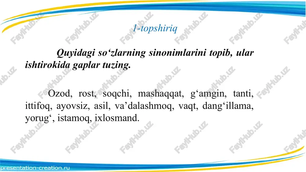 haning qomusiy lug‘atlariga “adabiyot qomusi”, “pedagogik qomus”, “texnik qomus”, “qishloq xo‘jalik qomusi” kabilar kiradi. qomusiy lug‘at sharqda “qomus”, g‘arbda esa “tezaurus” deb ham yuritiladi. filologik lug‘atlarlarda, masalan, izohli lug‘atda so‘zlarning barcha leksik ma’nolari keng izohlanadi. har bir so‘z izohi kichik maqola shaklida beriladi va izohlanayotgan so‘z sarlavha qilib ko‘rsatiladi. bunga “o‘zbek tilining izohli lug‘ati” (5 jildli), “ingliz tilining oksford izohli lug‘ati” (17 jildli), “slovar sovremennogo-russkogo literaturnogo yazika”, s.i.ojegovning bir jildli “slovar russkogo yazika” kabilar misol bo‘ladi. olim usmonov va renat doniyorovlarning “ruscha-internatsional so‘zlar izohli lug‘ati” shular qatoriga kiradi. lug`atlar qomusiy lug`atlar ligvistik lug`atlar kompyuter lug`atlar 20 lug`atlar qomusiy lug`atlar ligvistik lug`atlar kompyuter lug`atlar alisher navoiy qomusiy lug`ati o`zbekiston milliy ensiklopediyasi tibbiyot qomusiy lug`ati islom ensiklopediyasi ensiklopedik lug`ati tibbiyot ensiklopediyasi o`zbek tilining izohli frazeologik lug`ati o`zbek tilining izohli lug`ati o`zbek tilining morfem lug`ati o`zbek tilining frrazeologik lug`ati o`zbek tilining imlo lug`ati uzb-eng lug`ati uzb-rus lug`ati uzb-turk lug`ati uzb-rus rus-uzb iqtisodiy atamalar …