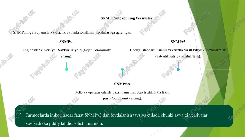 d, yuqori o’tkazish qobiliyatini talab qiladi hamda 3g tarmog’ini qo’llab quvvatlovchi mobil telefonlari (smartfonlar) ning narxi qimmat 3g mobil tarmoqlari arxitekturasi birinch marta 2009 yilning oxirida shivetsiya poytaxti stokgolm va oslo shaharlarida teliasonera operatori 4g tarmog’ini ishga tushirdi. undan keyin dunyoda finlandiya ikkinchilardan bo’lib, 4g tarmog’ini ishga tushirdi.4g tarmog’ida ma’lumot uzatish tezligi 100mb/s-1gb/s gacha etishi mumkin. shuningdek, 1g-3g mobil tarmoqlari qo’llab quvvatlagan barcha xizmatlariga qo’shimcha mobil multimedia, global mobillilik, integrasiyalangan simsiz yechimlar, shaxsiylashtirishlgan xizmatlar va boshqa xizmatlar to’plamini qo’llab quvvatladi. 4g tarmoqlari 2ghz -8ghz chastota diapozonida ishlaydi va polosa kengligi 100mhz teng. ma’lumot uzatish tezligi juda yuqori va ip texnologiyasini to’liq qo’llab quvvatlaydi. batariya quvvati talab dajarasida ishlay oladigan 4g smartfonlar orasidagi axborot xavfsizligi darjasida yuqori va xizmat ko’rsatish sifafi (qos) talab darajasida. 4g mobil tarmoqlari arxitekturasi 4g mobil aloqa tarmoqlari 3g avlod tarmoqlari kabi ikki standart asosida ishlab chiqildi: wimax (worldwide interoperability for microwave access) va lte (long-term evolution). …