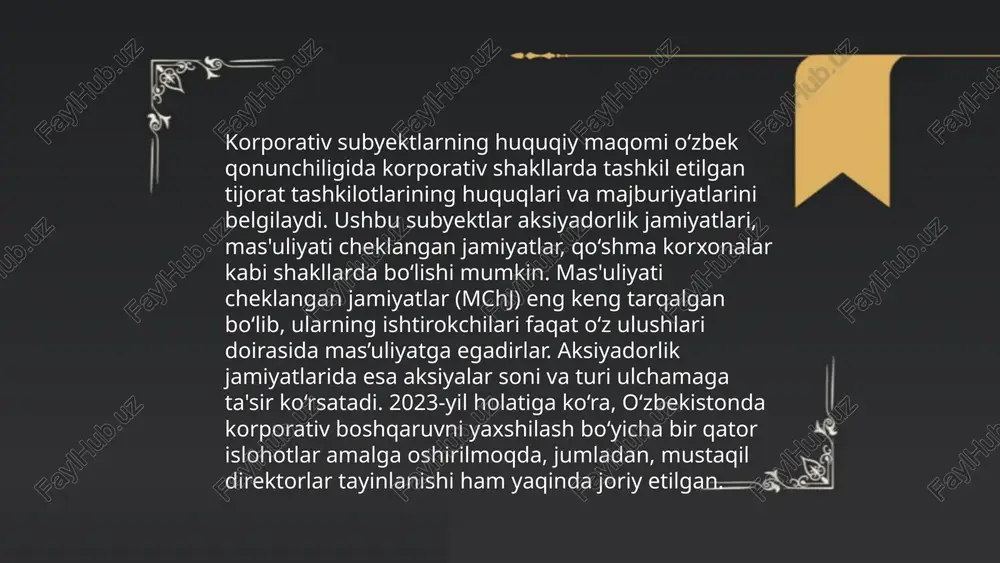 korporativ huquqning subyekti va obyekti - Page 5