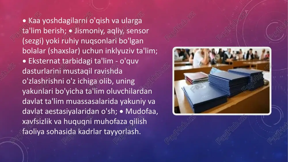 o’zbekiston respublikasida ta’lim sohasida amalga oshirilgan islohotlar - Page 5