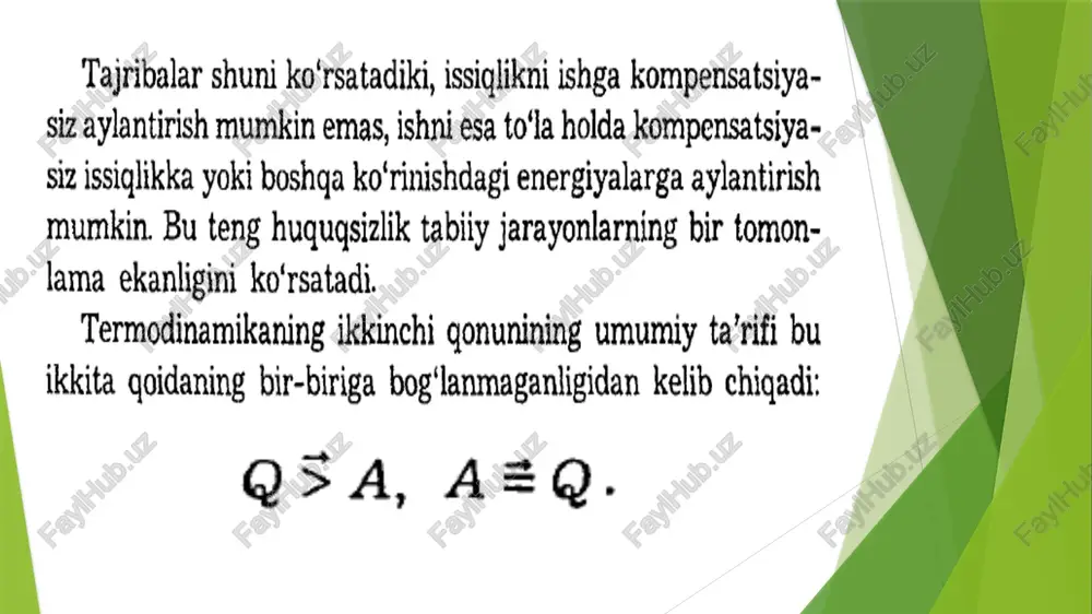 termodinamika ikkinchi qonuni - Page 5